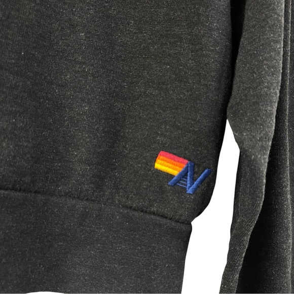 Aviator Nation Bolt Smiley Cropped Crew Sweatshirt Small - Picture 4 of 8